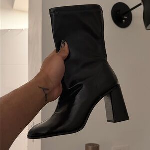 H&M Sleek Black Heeled Boots